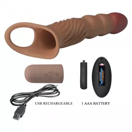 Насадка на пенис PRETTY LOVE Vibrating Penis Sleeve Extender - 3