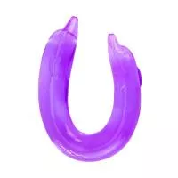 Двухконечный фаллоимитатор Baile Double Dolphin, фиолетовый