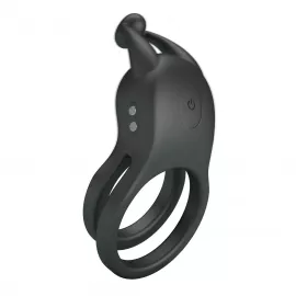 Эрекционное кольцо Pretty Love Goodwin Vibrating Double Penis Ring - 7