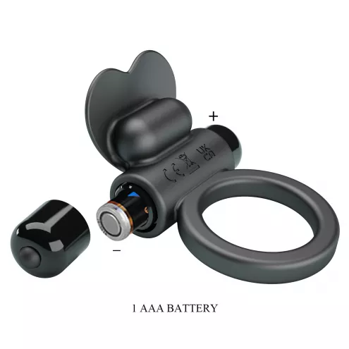 Віброкільце PRETTY LOVE VIBRANT PENIS RING DEBONAIRE Black, 10 vibration functions