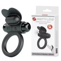 Віброкільце PRETTY LOVE VIBRANT PENIS RING DEBONAIRE Black, 10 vibration functions