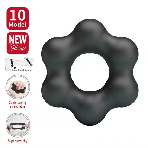 Эрекционное кольцо Crazy Bull Super Soft Silicone Clauzell, черное
