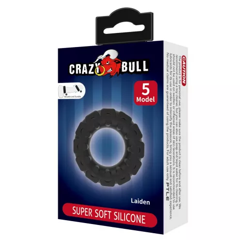 Ерекційне кільце Crazy Bull Laiden Super Soft Silicone Cock Ring – Black