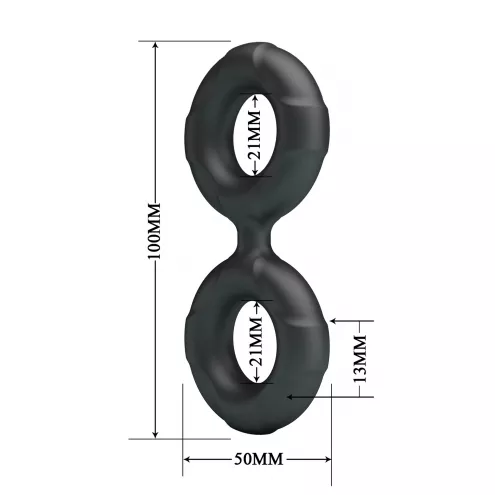 Эрекционное кольцо Crazy Bull Super Soft Silicone Radwan, черное