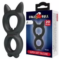 Эрекционное кольцо Crazy Bull Super Soft Silicone Toran, черное