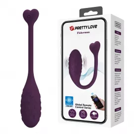 Виброяйцо PRETTY LOVE Fisherman Purple, 12 vibration functions Mobile APP remote control - 1