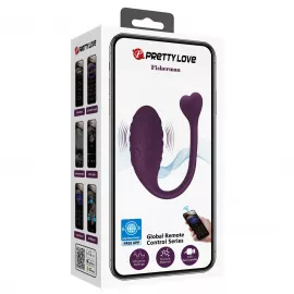 Виброяйцо PRETTY LOVE Fisherman Purple, 12 vibration functions Mobile APP remote control - 3