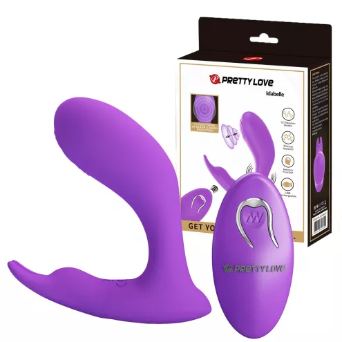 Вибростимулятор PRETTY LOVE Idabelle Purple, 12 vibration functions 12 pulse wave settings Wireless
