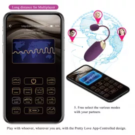 Вибростимулятор PRETTY LOVE - Klay, 10 vibration functions 10 thrusting settings Mobile APP remote c - 10