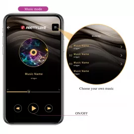 Вибростимулятор PRETTY LOVE - Klay, 10 vibration functions 10 thrusting settings Mobile APP remote c - 6