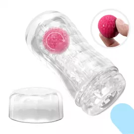 Прозорий мастурбатор вагіна PRETTY LOVE VACUUM CUP MASTURBATOR Black Hole ABS TPR - 4