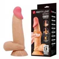 Фалоімітатор Sliding Skin Bendable 7.6, тілесний