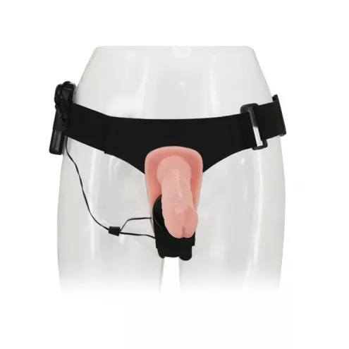 Страпон Ultra Passionate Harness Doble Heads Flesh Vibrating