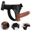 Страпон с вибро BAILE- Ultra Passionate Harness Realdeal Penis 6.2'' Brown