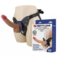Страпон Pretty Love Wells 6.3 Silicone Dildo with Harness Briefs