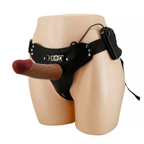 Страпон з вібро HARNESS BRIEFS Stark Universal Strap-On Harness 6,9 Dildo Flesh
