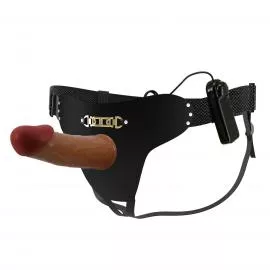 Страпон с вибро HARNESS BRIEFS Stark Universal Strap-On Harness 6,9 Dildo Flesh - 6