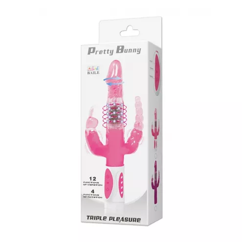 Вибратор для тройной стимуляции PRETTY LOVE Pretty Bunny