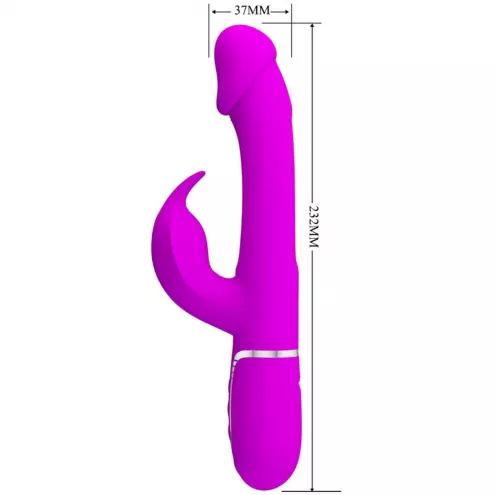 Вибратор PRETTY LOVE Kampas Rabbit 3 in 1,7 vibration functions 4 licking settings