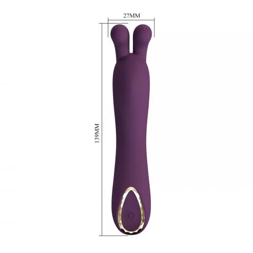 Вибратор PRETTY LOVE DJ RABBIT, 10 vibration functions, Silicone, Magnetic USB charging