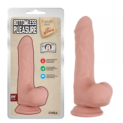 Фалоімітатор з мошонкою Bottomless Pleasure-Flesh
