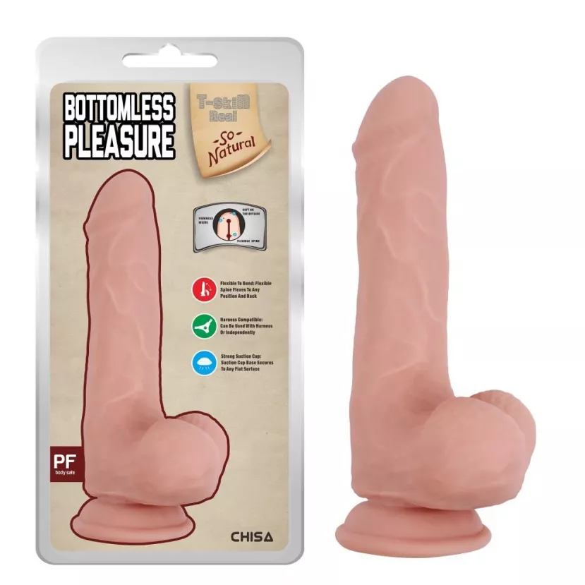 Фалоімітатор з мошонкою Bottomless Pleasure-Flesh