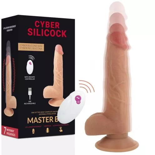 Фалоімітатор з вібрацією та фрикціями, Master Ben 16,5 х 4,3 см CYBER SILICOCK (Іспанія)