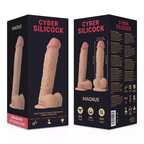 Фалоімітатор на присосці Magnus, 16 см х 4,1 см CYBER SILICOCK (Іспанія)