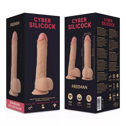 Фаллоимитатор на присоске  Freeman, 15 х 3,8 см CYBER SILICOCK (Испания)
