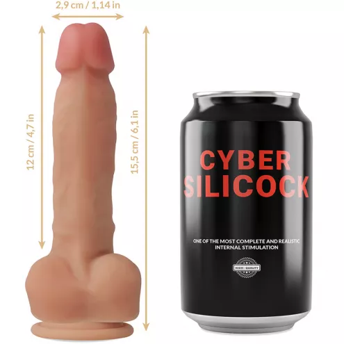 Фаллоимитатор на присоске Ansel, 12 х 2,9 см CYBER SILICOCK (Испания)