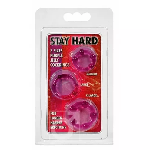 Scala Selection Stay Hard - Три эрекционных кольца (сиреневые)