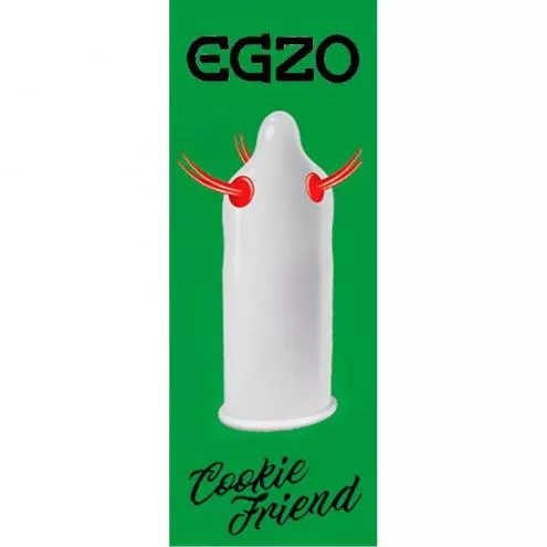 Презервативи EGZO Cocky Friend з ніжними вусиками для вибухових відчуттів, 1 шт