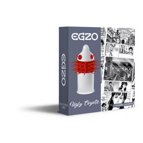 Презервативи з грайливими вусиками для пікантних пригод EGZO Ugly Coyote, 1 шт