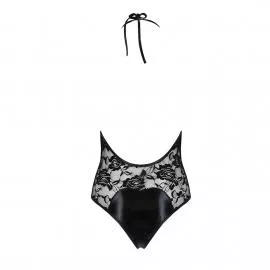 Боди с очень глубоким декольте DARYL BODY black S/M - Passion - 5