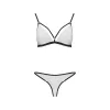 Комплект білизни Passion ORIHIME SET L/XL, white, стрепи, ліф та трусики