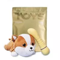Вібратор для точки G TOYS+ кейс-песик шіба-іну Friday Bae (Франція)