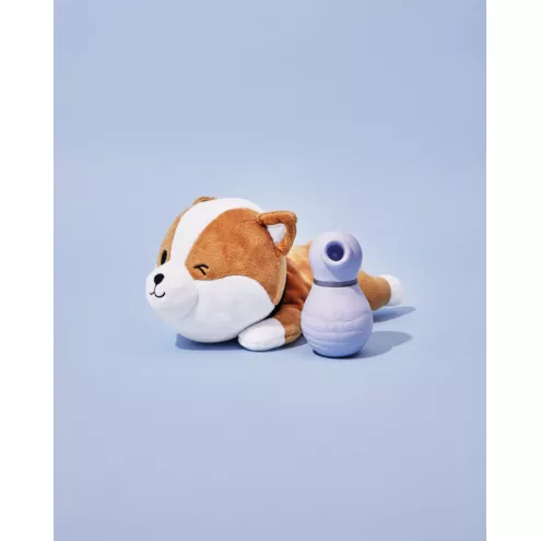 Вакуумный стимулятор для клитора TOYS+ кейс-пёсик шиба-ину Friday Bae (Франция)