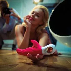 Fun Factory Lady Bi – вагінально-кліторальний вібратор, 22.1х4.5 см (червоний) - 2