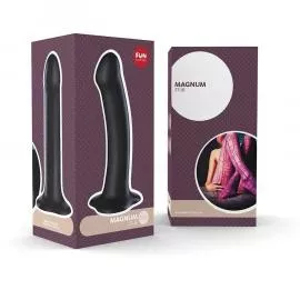 Fun Factory Magnum - Гладкий фалоімітатор, 18.3х3.5 см (чорний) - 7