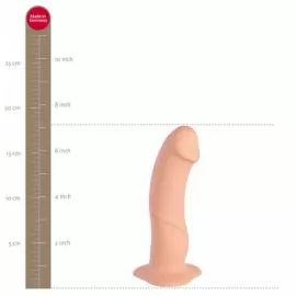 Fun Factory The Boss Stub - Реалістичний фалоімітатор з зігнутою головкою, 18x4.2 см (чорний) - 2