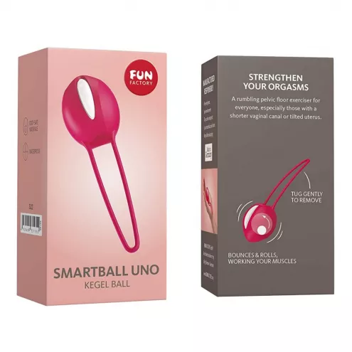Fun Factory SmartBall Uno - Вагинальный шарик, 4.5х3.6 см (фиолетовый с белым)