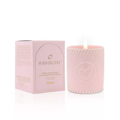 Масажна свічка з ароматом лічі та мартіні Sensual Massage Candle Lychee Martini, 250 мл HighOnLove (Канада)