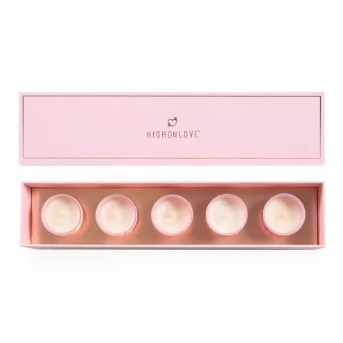 Набір масажних свічок 5 ароматів-афродизіаків Mini Massage Candles Collection, 5 х 35 г HighOnLove (Канада)