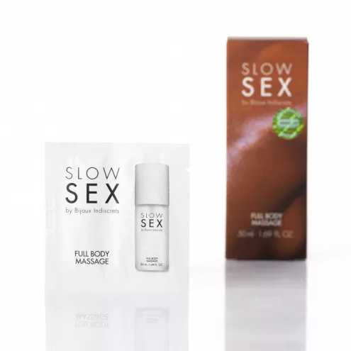 САШЕТ Гель-лубрикант для массажа всего тела FULL BODY MASSAGE, 2 г. Slow Sex by Bijoux Indiscrets