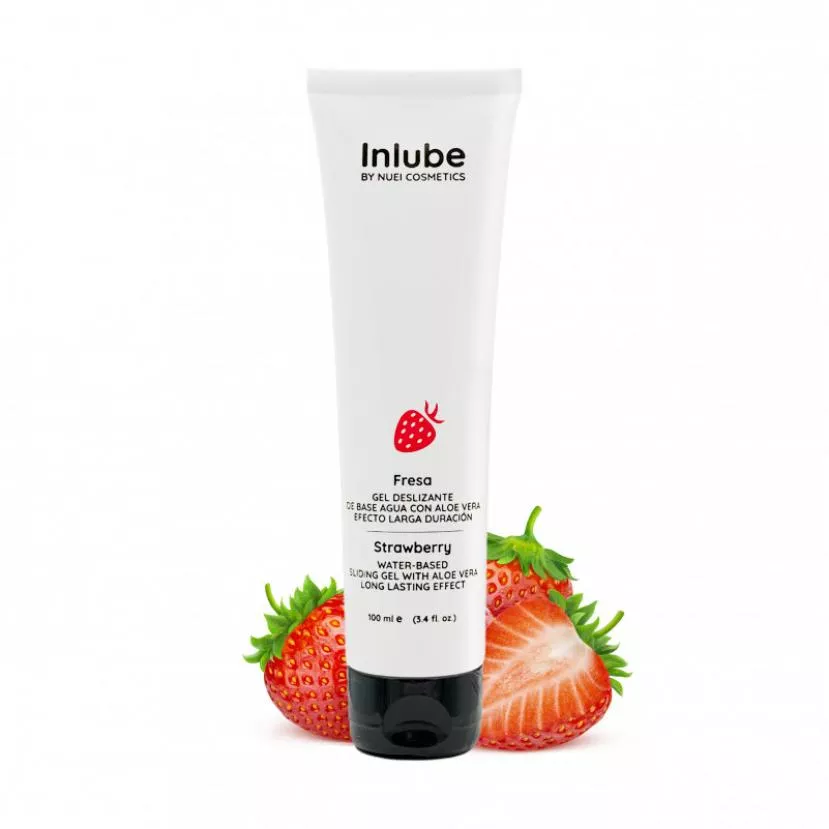 Съедобный лубрикант на водной основе вкус: клубника INLUBE, 100 мл Nuei (Испания)
