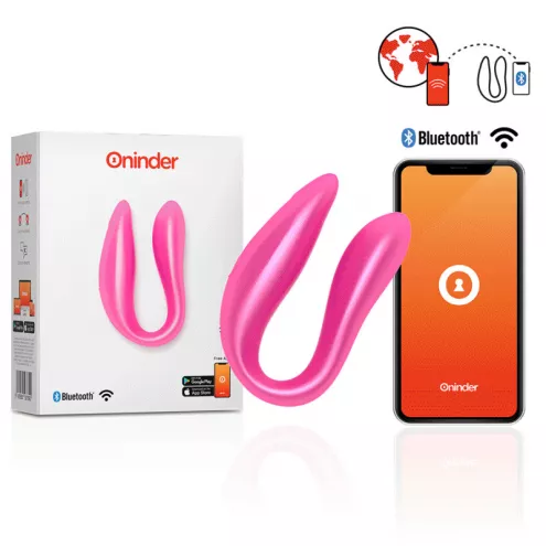 Смарт вибратор для пар DOUBLE PLEASURE, цвет: розовый Oninder (Испания)