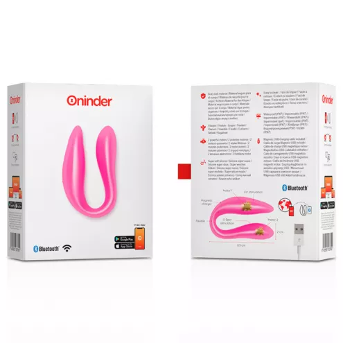 Смарт вибратор для пар DOUBLE PLEASURE, цвет: розовый Oninder (Испания)