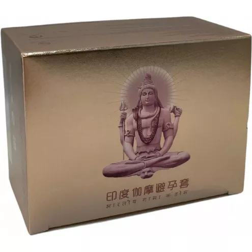 Ультратонкие презервативы OLO Gold Budda с гиалуроновою смазкой и ароматом ванили, 10 шт