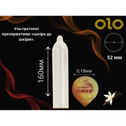 Ультратонкі презервативи з ефектом тепла Olo Hot Feel, 1 шт у баночці