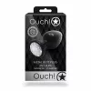 Металева анальна пробка Round Gem, розмір М колір: чорний/білий Ouch! (Нідерланди)